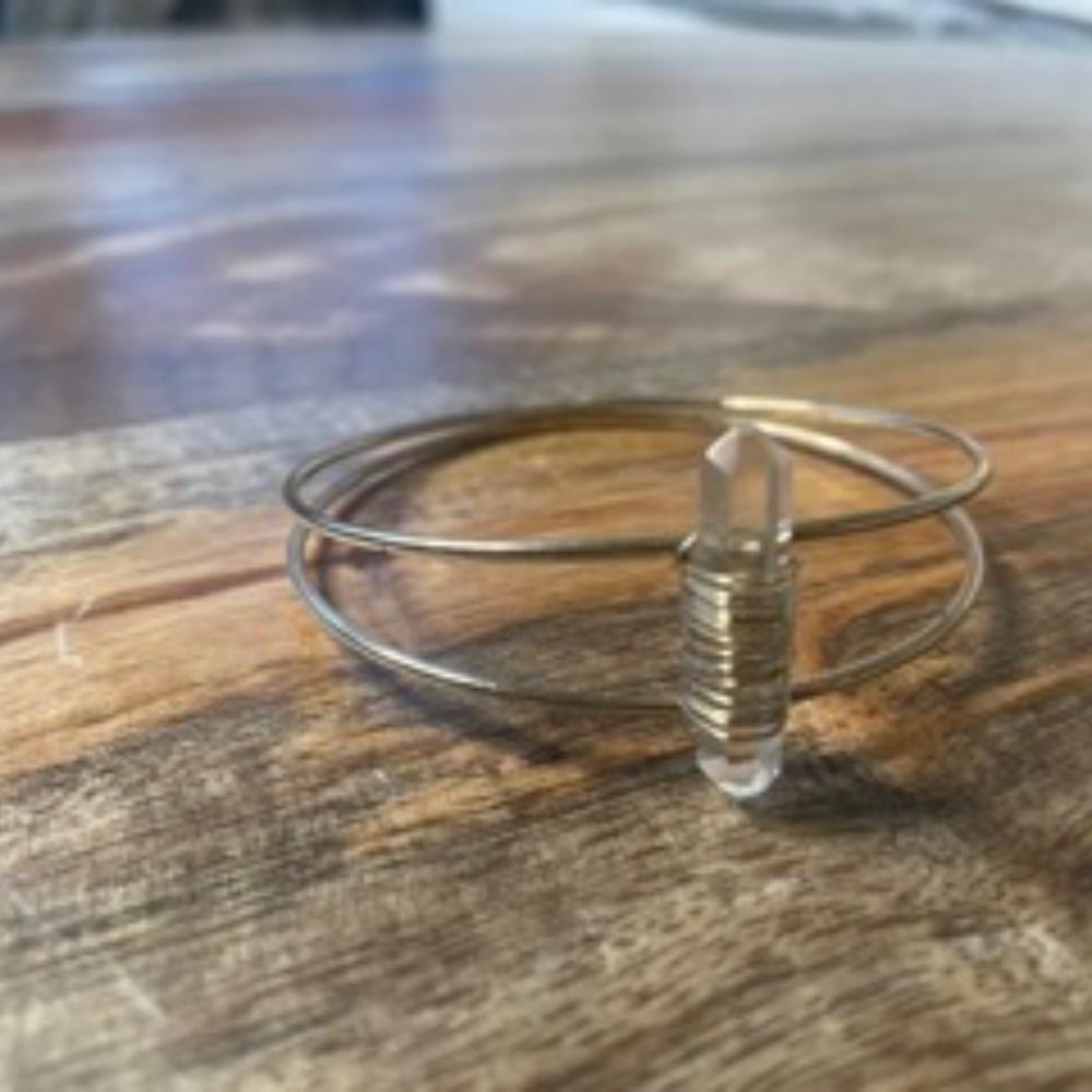 Stainless Steel Bracelet with Gem Stone